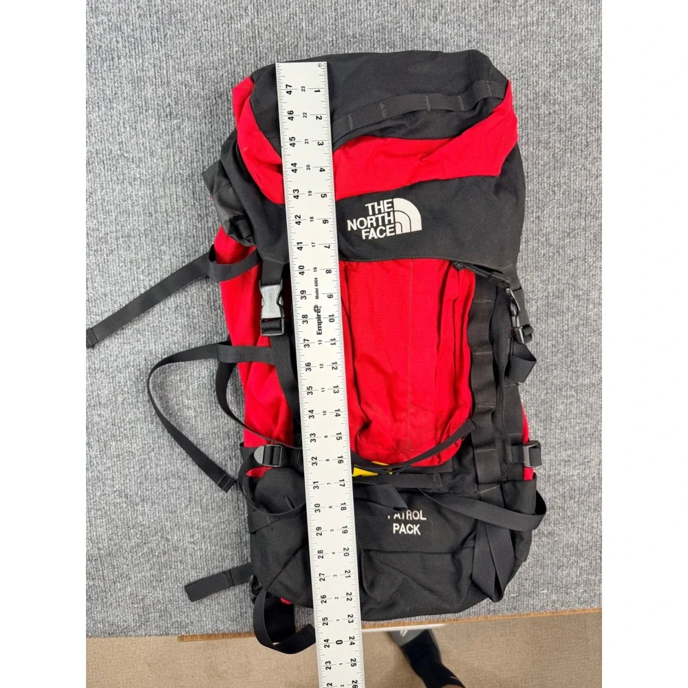 Vintage North Face Patrol‎ Pack Backpack Red Black Hiking Travel Nylon Bag